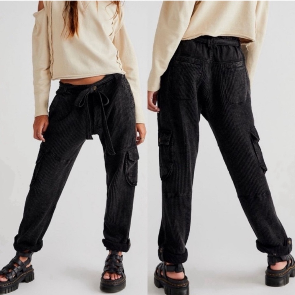 Free People FP One black cargo pants